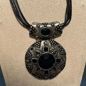 Chicos fashion black and silver necklace